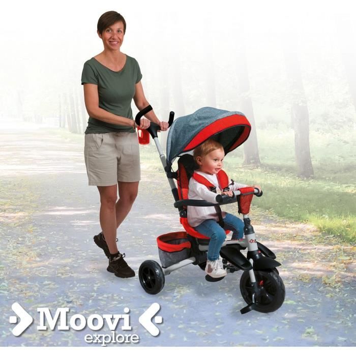 Tricycle évolutif hypermotion tobi timber pliable beige 1-5 ans multifonction