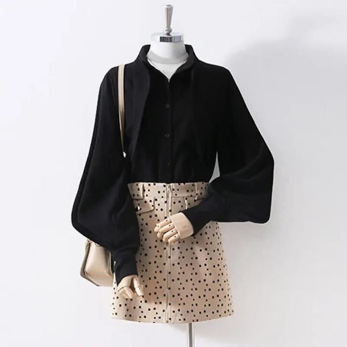 Chemisier Femme NINE WEST - Noir Et Blanc à Rayures - Manches Longues - Taille S