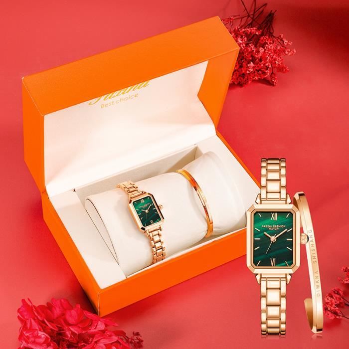 Coffret Cadeau Montre Femme Bracelet Femme Cygne - Collier femme - Bijoux  femme Cadeau ST Valentin Anniversaire - 3 PCS , - Achat/vente montre Femme  Adulte Rouge Acier - Cdiscount