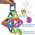 Blocs de tuiles magnétiques Ensemble de jeu éducatif pour enfants, ensemble de blocs (118 pièces), cadeau de vacances-3