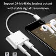 [2 en 1]Adaptateur Casque pour iPhone 12 [Certifié Apple MFi] Lightning vers 3,5 mm Jack Aux Convertisseur de câble Audio-3