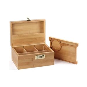 Boîte De Rangement Vintage En Bois Pour Pierres, Cristaux - Avec Compartiments Multiples - 10x7x2,9 Cm