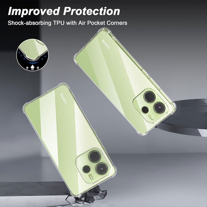 Coque étui à Rabat Transparent Pour Xiaomi Redmi Note 14 5G - Fenêtre Tactile, Protection 360°, Silicone TPU - Couleur Noir, Avec Fermeture Magnétique