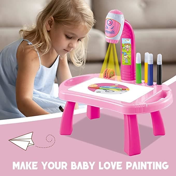 Table Dessin Enfant 3 En 1,projecteur De Dessin Jouet Pour Tout-petits