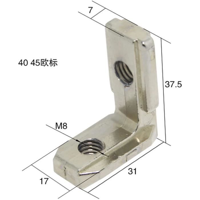 EU L Type Support à Angle oit Support T Slot Profilé en Aluminium ...