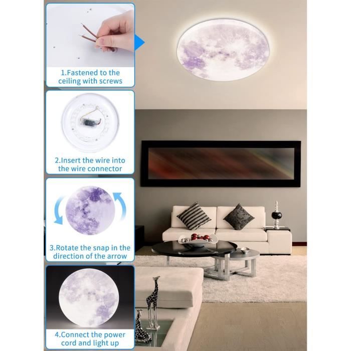 Panneau LED Bility Noir 62cm 36W 3600lm - Lumière Blanc Chaud Réglable Et Dimmable