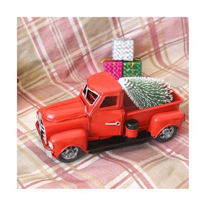 Coffret de décoration,Camion voiture de noël rouge avec lumières,ornement  en métal,artisanat de ferme,décoration de- gray[E38406] - Cdiscount Maison
