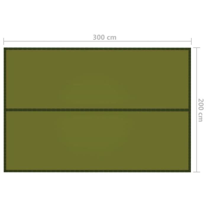 Bâche d'extérieur VIDAXL - Vert - 300 x 200 cm - Tissu polyester 180 T avec  revêtement de PA - Cdiscount Jardin