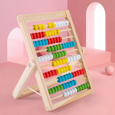 Colcolo Boulier En Bois 10 Rangées – Jouet Mathématique Montessori Pour Enfants Dès 3 Ans