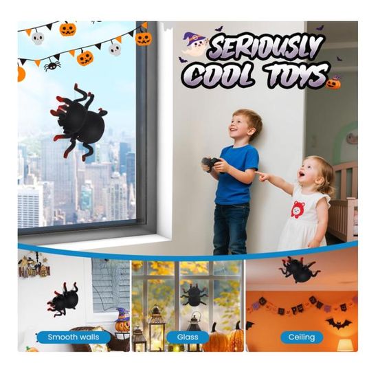 Araignée télécommandée murale - Noir - Jouet électronique enfant - Rue du Commerce