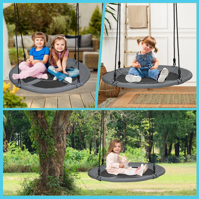 Balançoire Nid D’oiseau Trekassy 120 Cm – 300 Kg, Pour Enfants Et Adultes, Intérieur/extérieur, Cordes Réglables