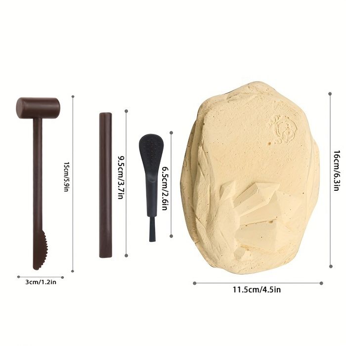 Kit D’excavation Insectes – 7 Pierres Précieuses Ambre Avec Fourmi, Araignée, Scorpion, Coccinelle – Cadeau Scientifique 6+