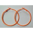 orange fluorescent 4 cm Boucles d/'oreilles créoles Bijoux fantaisie