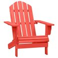 602PROFR•)Chaise de jardin|Lot de Fauteuils de jardin Adirondack Bois de sapin massif Rouge-0