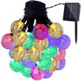 Guirlande Lumineuse Solaire 30 LED Boules Cristale Multicolore - Juce® - Décoration Intérieure et Extérieure-0