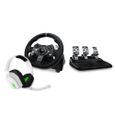 Logitech Pack Volant de course et pédalier G920 Driving Force pour PC-Mac-Xbox One-Xbox Series X-S Noir + Casque-0