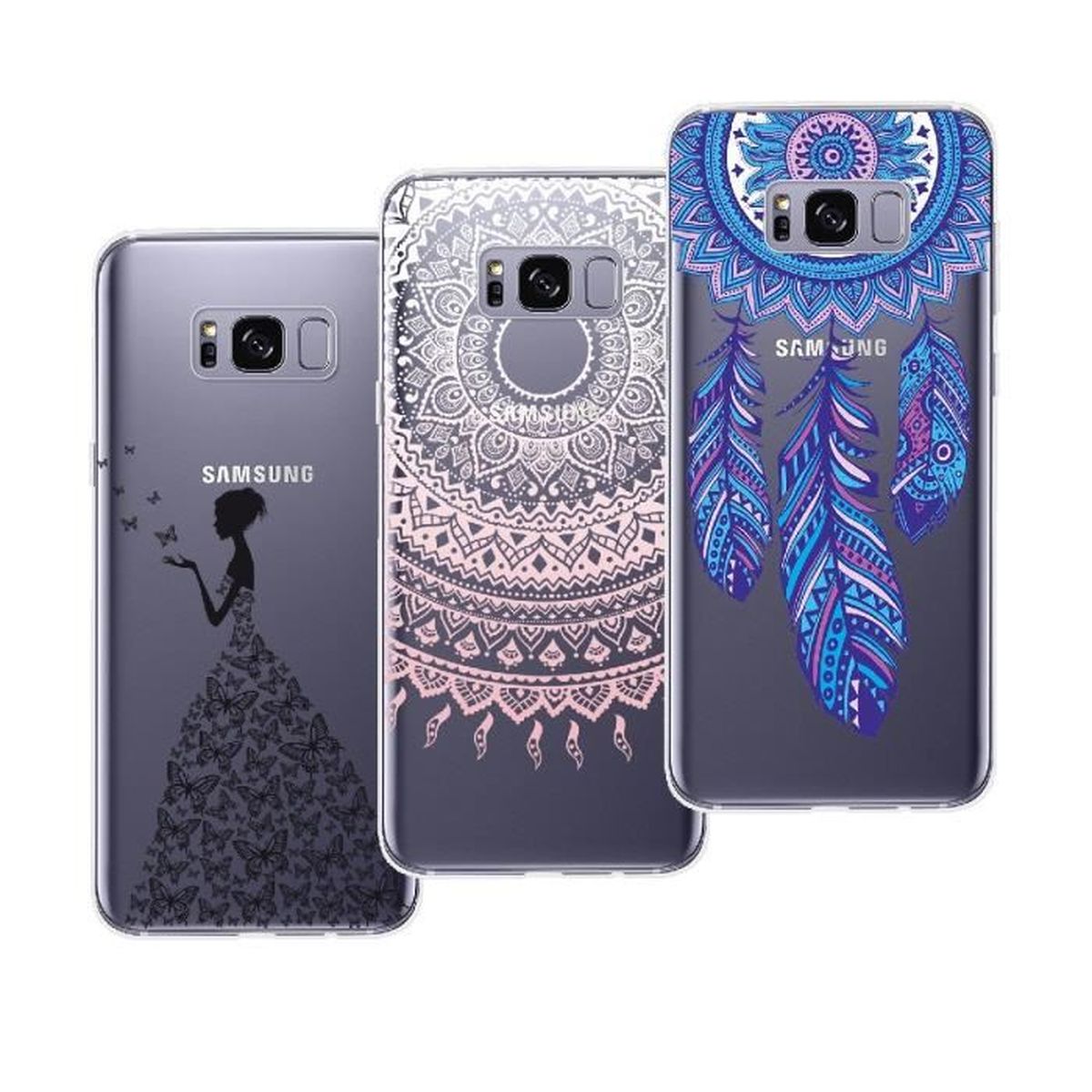 3x Coques, Coque Samsung Galaxy S8 Plus Étui Silicone Souple ...