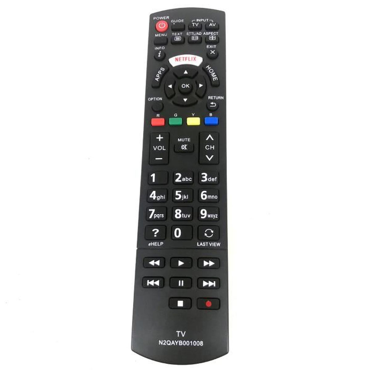 Télécommande Panasonic Smart TV – Modèle N2QAYB001111 – Occasion Fonctionnelle