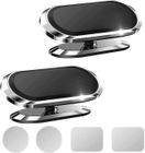 LASER GENETICS CARRON 2Pcs Supports Magnétiques Pour Voiture 360 ° Rotation Aimantée Pour Téléphone Portable, Support De Voiture Pour Tableau De Bord