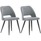 WAFTING Lot de 2 Chaise de Salle à Manger en Velours,Chaise Rembourrée avec Pieds Indépendants,Gris