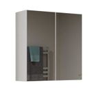 CDF Armoire de toilette murale 2 portes - SOFYA - HUCOCO - Dimensions 60x22x60 cm - Rangement Salle de bain
