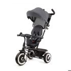 Tricycle Évolutif Kinderkraft ASTON, 9 Mois à 5 Ans, Roues Increvables, Selle Pivotante, Capote Pliante, Multi-Configurations, Gris