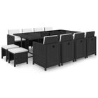 vidaXL Salon de Jardin Encastrable 13 pcs Mobilier de Jardin Mobilier de Patio Mobilier de Terrasse Mobilier d'Extérieur 42524