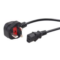 Câble d'alimentation PC 3 broches 1,5 m Ordinateur GB UK Plug ATX Connecteur Projecteurs TV DVD