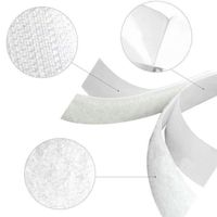 Activité-Ruban adhésif Double Face Ultra résistant avec Bande Velcro et Bande adhésive Blanc Largeur 20 mm Longueur 5 m