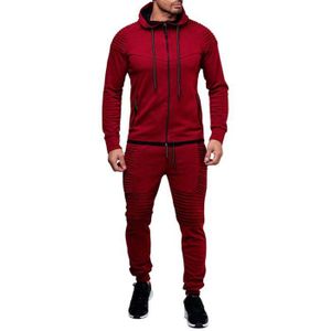 Ensemble Jogging Homme 2 Pièces - Sweat à Capuche Et Pantalon - Coupe Ample, Tissu Doux - Sport, Détente, Gym