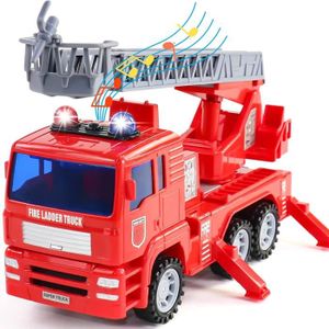 Camion de Pompier Enfant Jouet Sonore et Lumineux avec L'échelle Extensible  Grand Friction Voiture Pompier Garçon Fille 3 4 5 6 Ans - Cdiscount Auto
