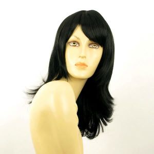 Perruque mi longue femme noire Clearance