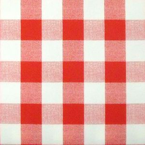 Nappe ronde vichy rouge et blanc Multicolore Ø 160x160 cm