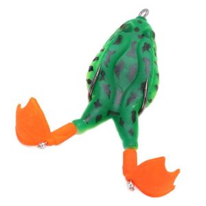 HAMEÇON ESTINK Appâts de grenouille de tonnerre Leurres flottants Thunder Frog pour la pêche en eau, avec pattes sport hameÇon 4 couleurs