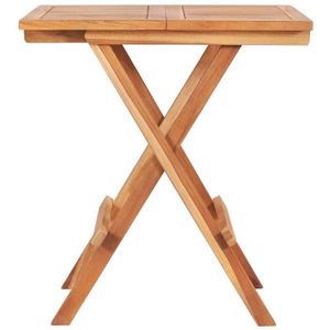 TABLE DE JARDIN  WEI Table de bistro pliable 60x60x65 cm Bois de teck solide# 2