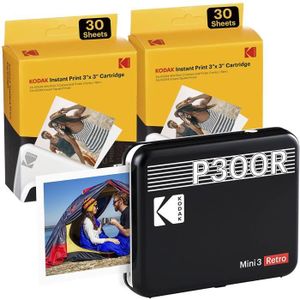 APP. PHOTO INSTANTANE Kodak Mini 3 Retro Black, Imprimante Photo Portabl