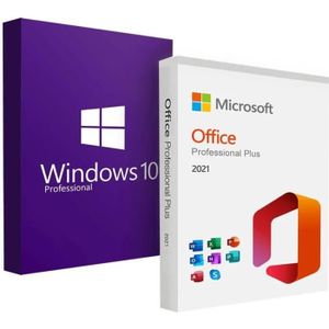BUREAUTIQUE À TÉLÉCHARGER Pack Windows 10 Pro - Microsoft - Office 2021 Pro 