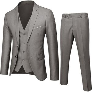 Veste Gilet Pantalon)Costume Homme Mariage Business Slim Fit Smoking Simple Poitrine Men Suits XHB353 vert foncé Vert foncé - Prêt-à-Porter