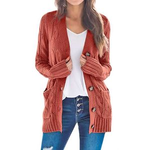 GILET - CARDIGAN AmzBarley Femme Cardigan Manches Longues Veste Ouv