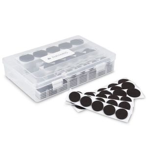 24 feutres protecteurs Sol Stratifié Marron Blanc pieds de meubles en bois jambes pads nail