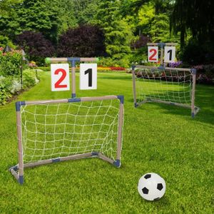 HOMCOM Set de 2 cages de foot pliable but de football pour enfants cadre  métal recouvert de tissu oxford entranînement extérieur 90 x 36 x 60 cm  noir et rouge