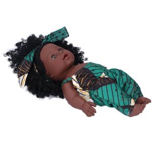 POUPÉE Qqmora poupée de bébé Reborn Qqmora Poupées Reborn 30 cm Reborn bébé poupées africaine bébé jeux poupee Q12.042 vigne vert foncé