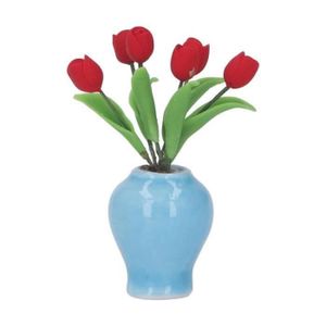 MAISON POUPÉE MAISON - ACCESSOIRE MAISON POUPEE VINGVO Plante en de tulipe miniature de maison de poupée 112 Miniature tulipe en plante argile