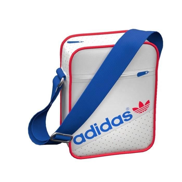 Sacoche Adidas Mini bag perf Blanc-rouge bleu - Bagagerie - Maroquinerie