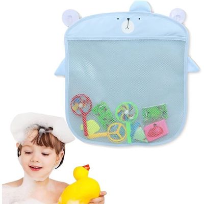 Rangement Jouets de Bain - Panier Douche Filet avec Fond Zippé - L/15,7L | Sac de Stockage à Séchage Rapide - Organisateur de Baignoire sans Percage - Accessoire Salle de Bain Enfant