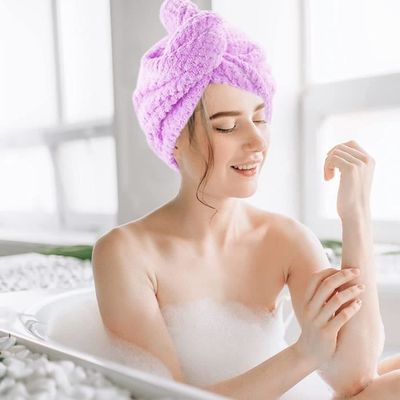 Serviette Turban Microfibre Cheveux - Lot De 2 - Séchage Rapide - Motifs Licorne/sirène
