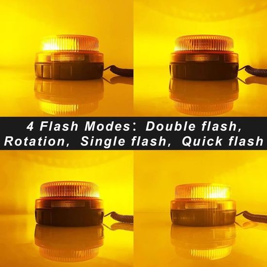 Stroboscope Clignotant Pour Chariot élévateur : 30 LED, 15W, 360°, Facile à Fixer, Haute Visibilité - 11