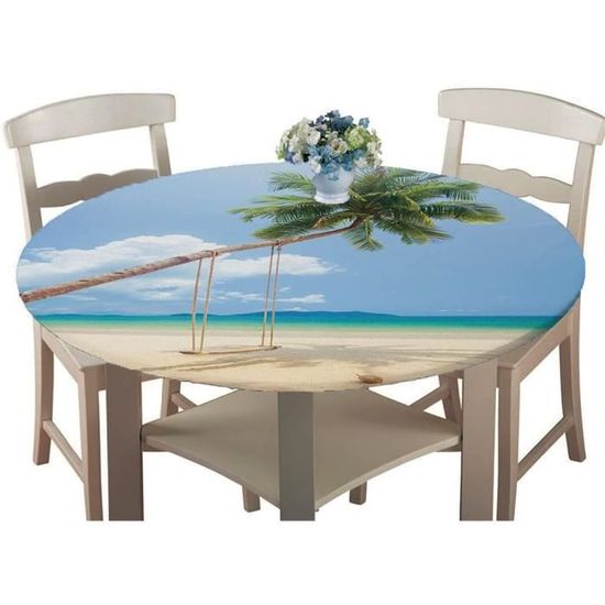 Serbia – Nappe ronde imperméable 180 cm – Résistante aux taches – Lavable en PVC et polyester – Pour salle à manger et extérieur Serbia – Nappe ronde imperméable 180 cm – Résistante aux taches – Lavable en PVC et polyester – Pour salle à manger et extérieur