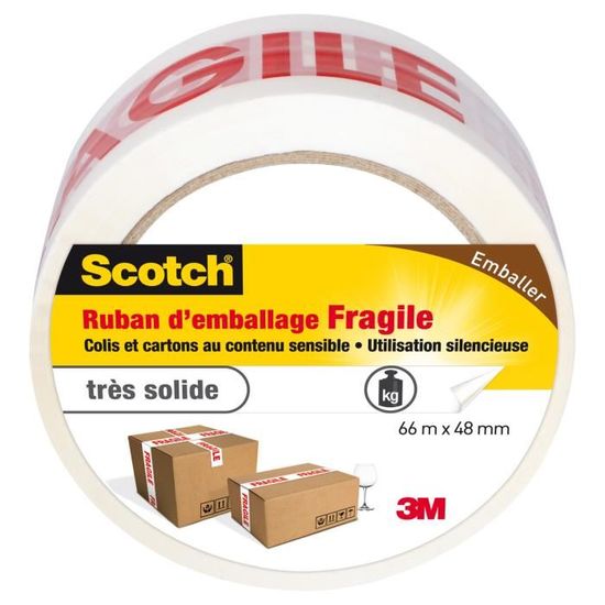 Ruban adhésif fragile 6 pièces ruban fragile emballage colis colis 50 x 66  m pour emballage A116 - Cdiscount Bricolage