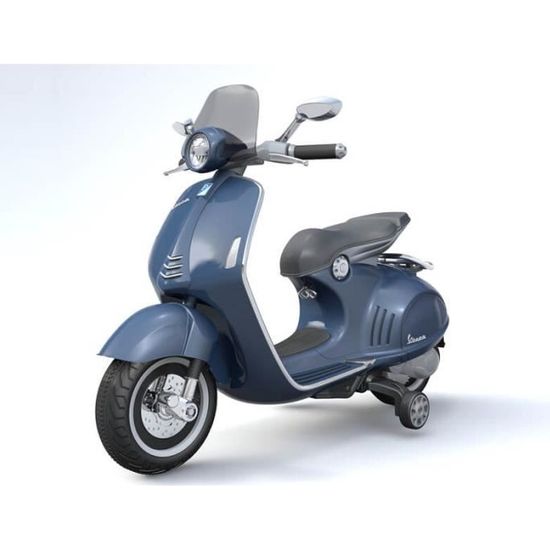 Scooter électrique Vespa Bleu 6V Pour enfants de 3 ans et plus